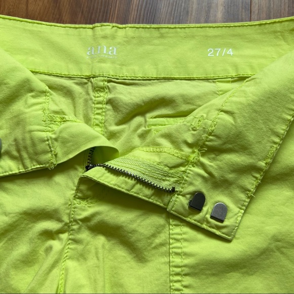 Ana neon yellow green shorts sz 4 / 27 - Picture 3 of 6